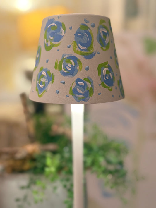 Hand painted rechargeable table lamp